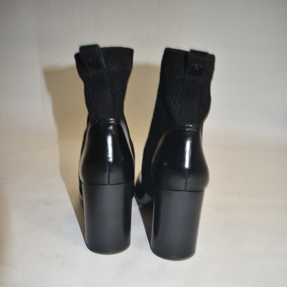 TORY BURCH Rowan Sock Booties Black Size 6.5 - Picture 8 of 11